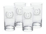 Savannah Wreath Engraved High Ball Glasses