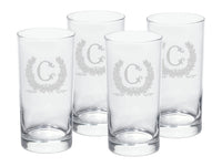 Savannah Wreath Engraved High Ball Glasses