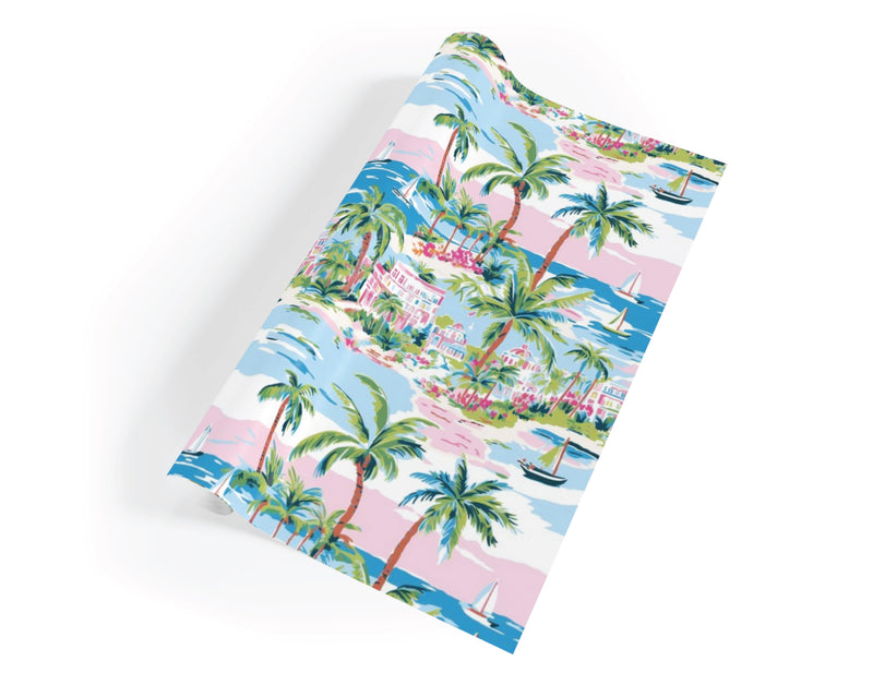 Seaside Social Gift Wrap Roll