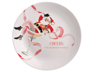 Sippin' Santa Shatterproof Plate