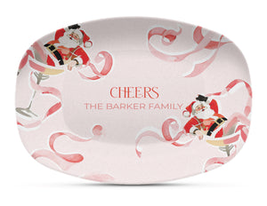Sippin' Santa Shatterproof Platter