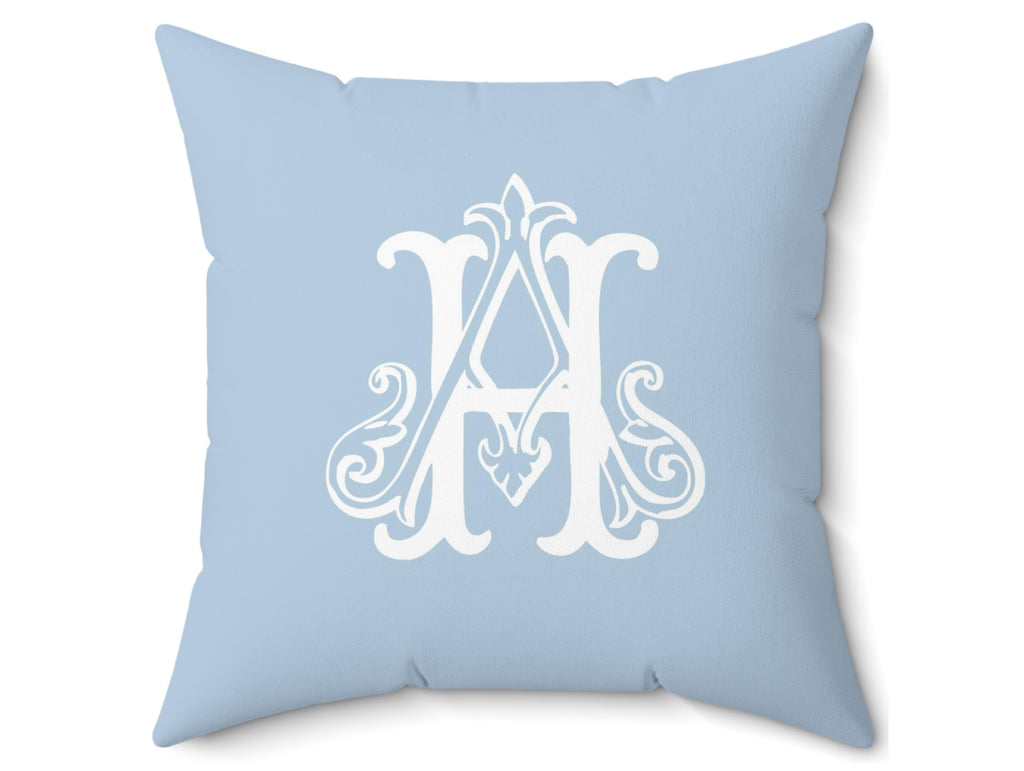 Pale Blue Personalized Pillow