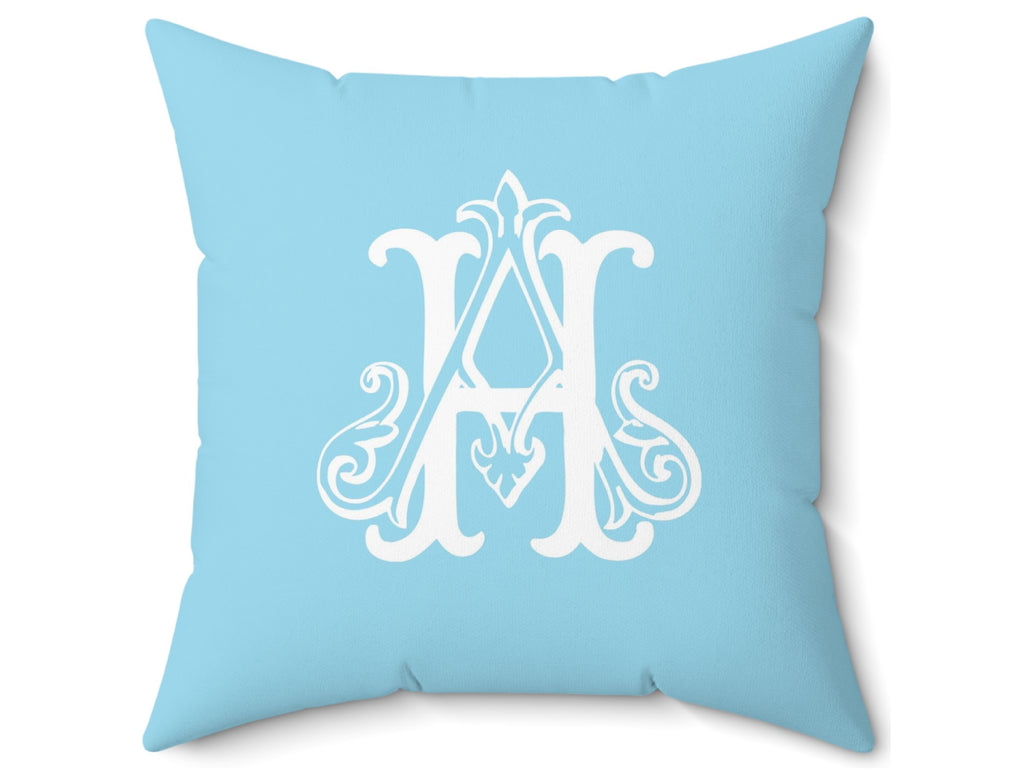 Powder Blue Personalized Pillow