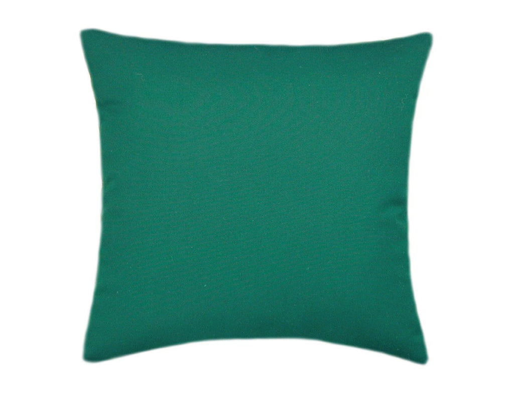 Solid Emerald Green Canvas Pillow Cover