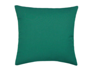 Solid Emerald Green Canvas Pillow Cover