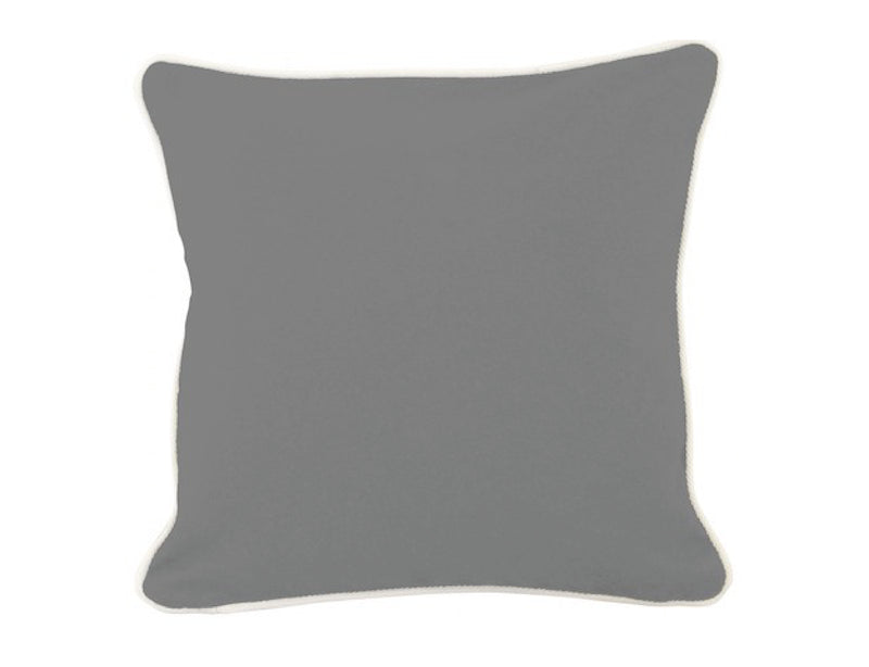 Solid Grey Canvas Pillow Cover