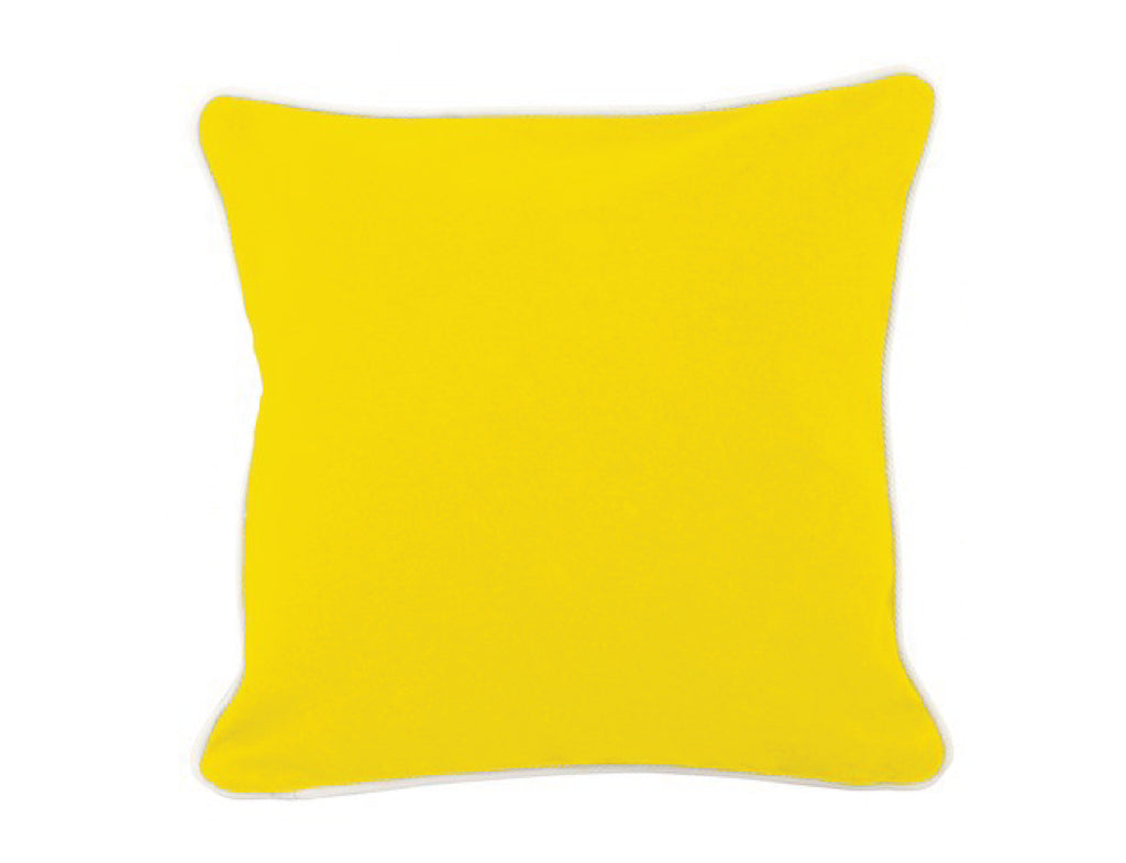 Solid Yellow Canvas Pillow Cover