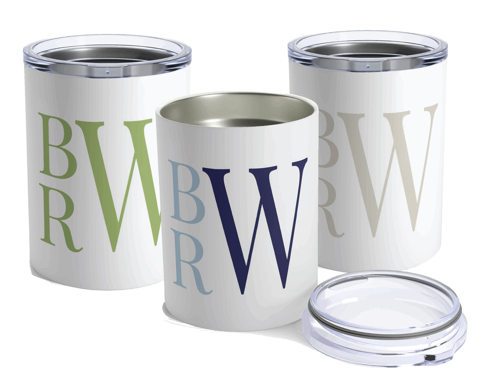 Stacked Monogram 10oz Tumbler