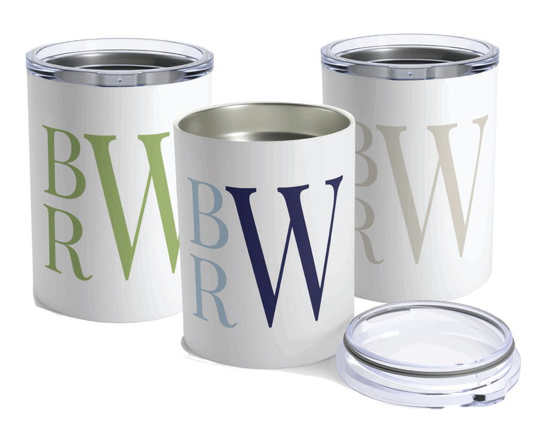Stacked Monogram 10oz Tumbler