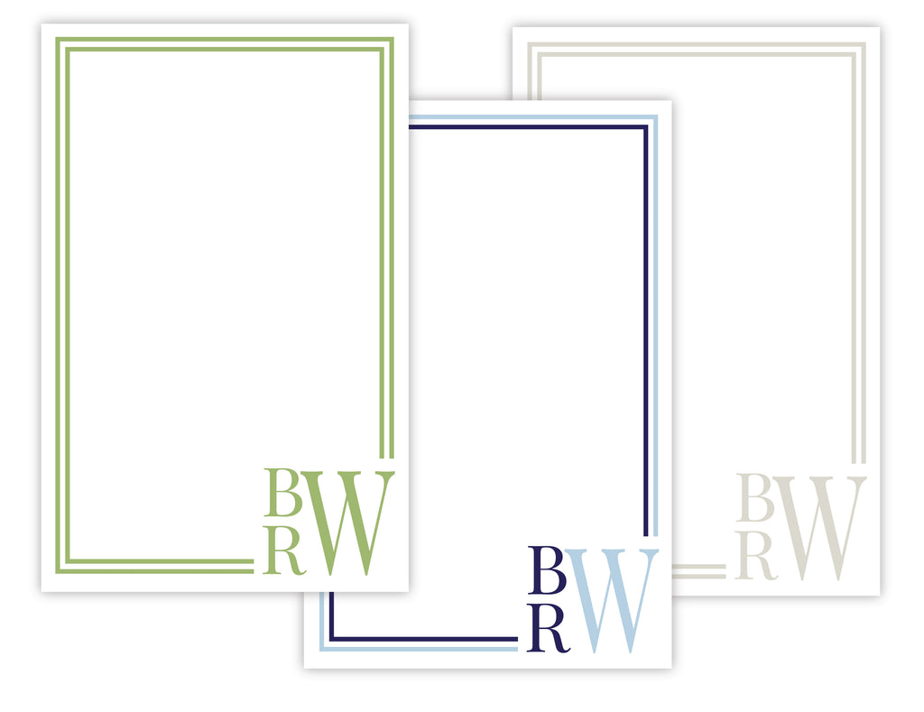 Stacked Monogram Notepad