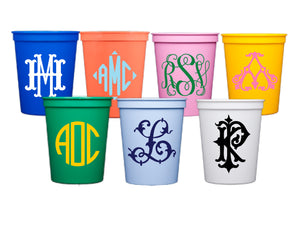 Monogrammed Stadium Cups 16oz