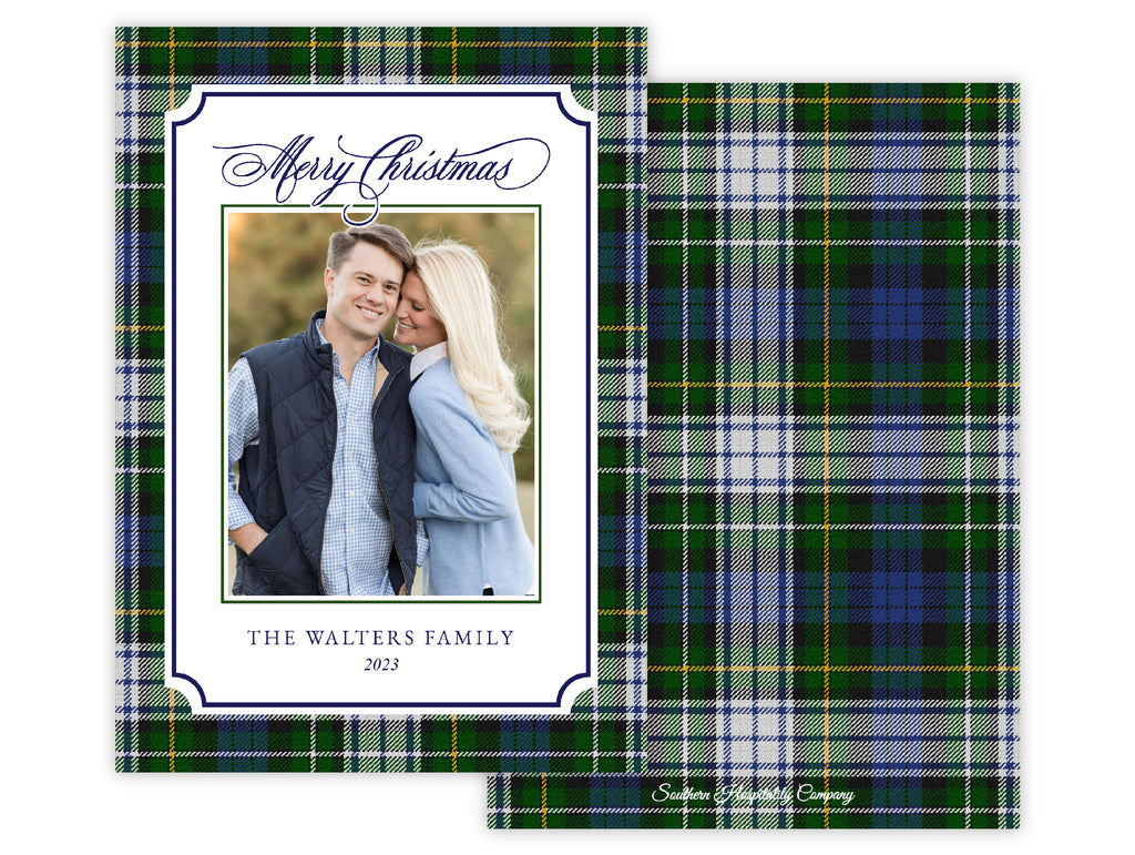 Tartan Stewart Plaid Holiday Card