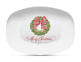 Tartan Bow Wreath Shatterproof Platter