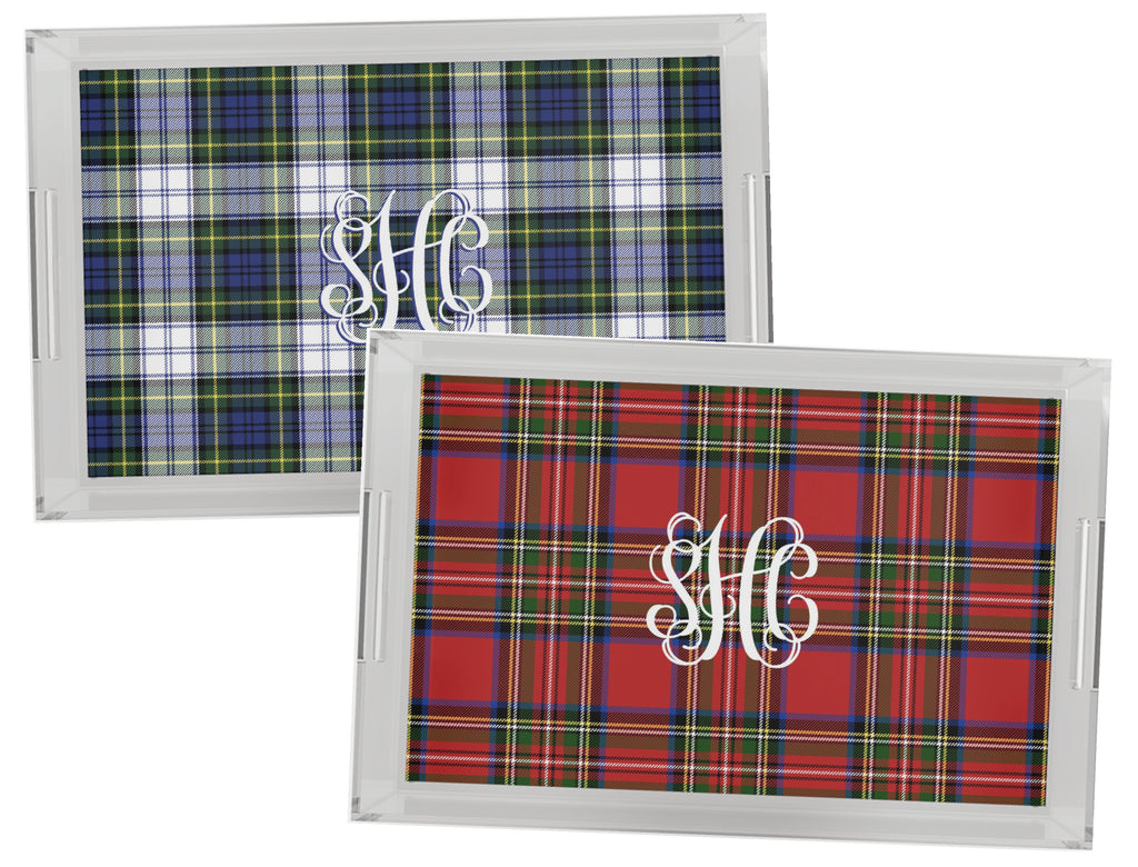 Tartan Plaid Acrylic Tray