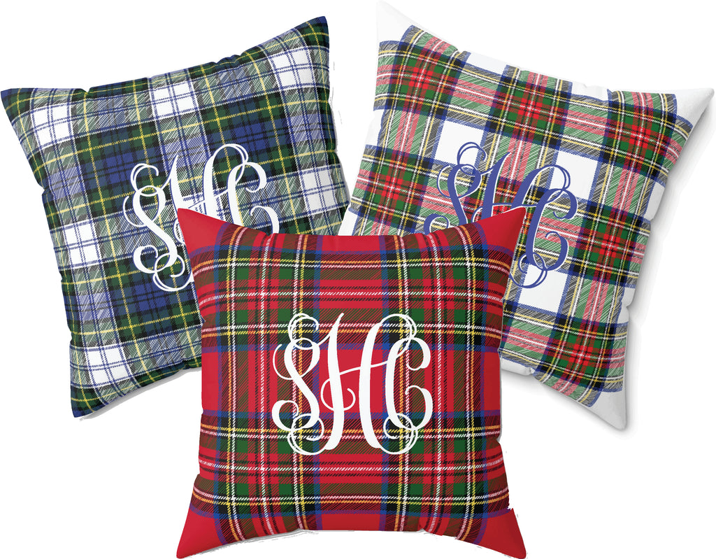 Tartan Plaid Personalized Pillow