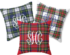 Tartan Plaid Personalized Pillow