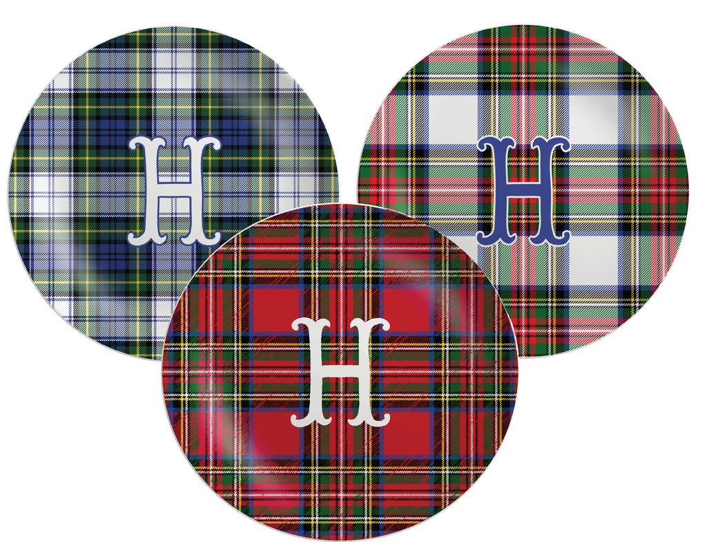 Tartan Plaid Shatterproof Plate