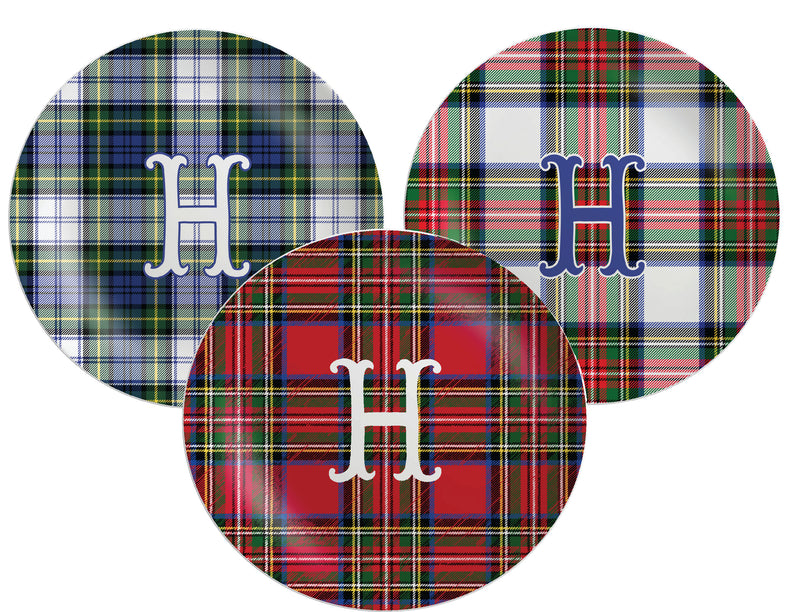 Tartan Plaid Shatterproof Plate