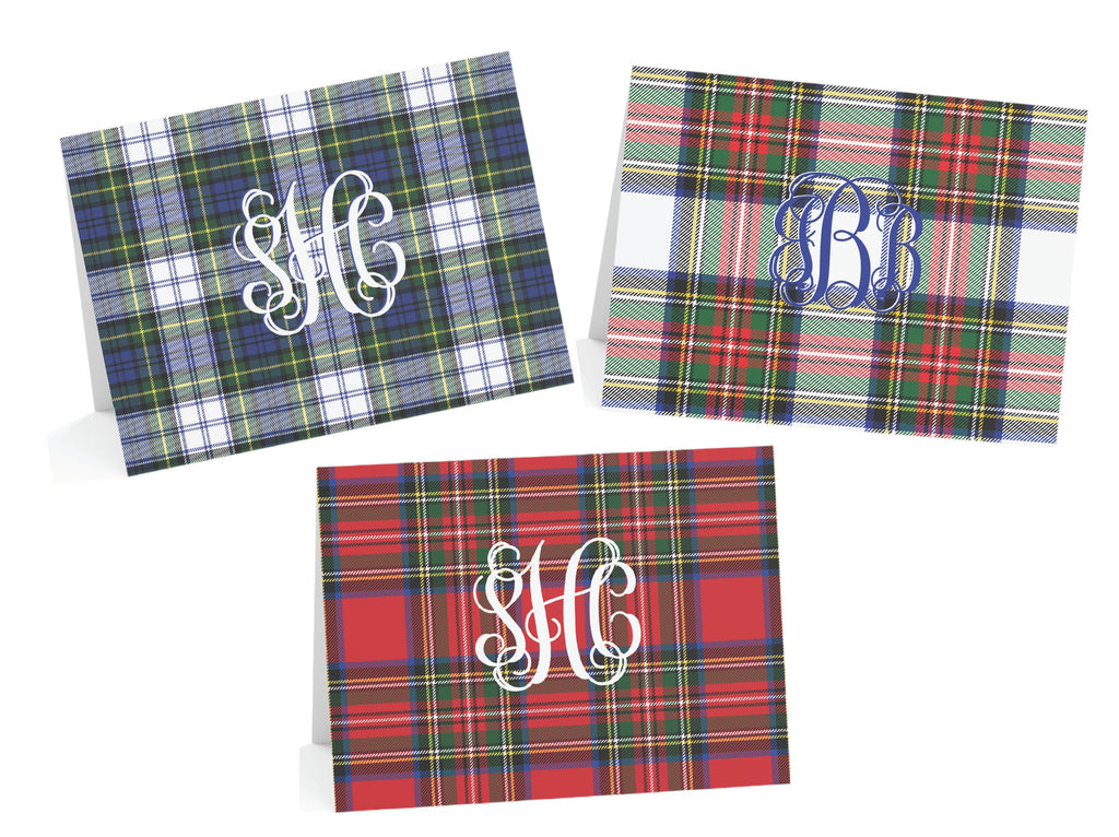 Tartan Plaid Fold-Over Stationery