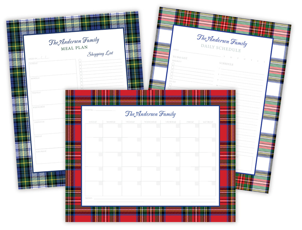 Tartan Plaid Weekly Planner