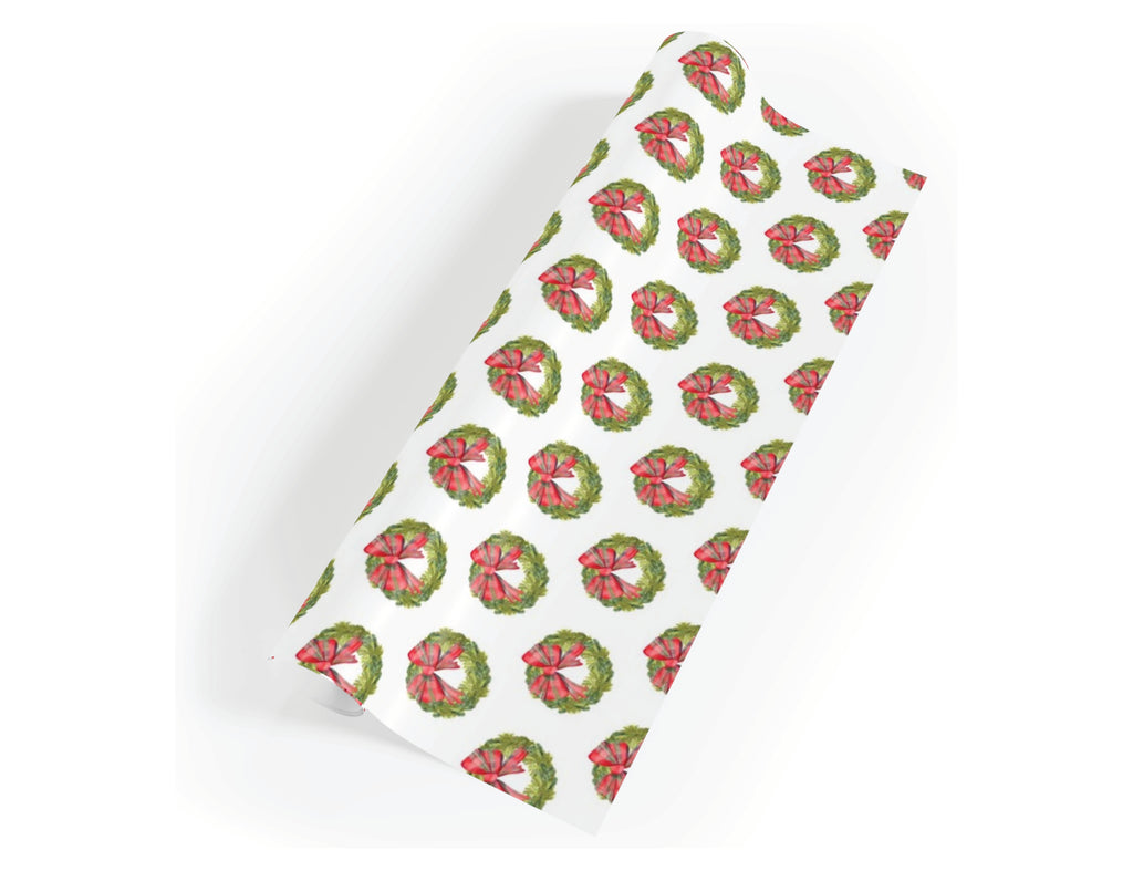 Tartan Bow Wreath Gift Wrap Roll