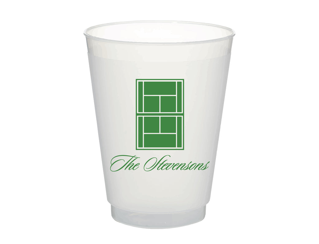 Tennis Court Frosted Cups, 9oz-24oz