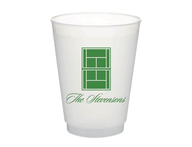 Tennis Court Frosted Cups, 9oz-24oz