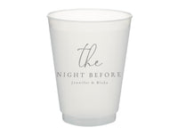 Rehearsal Dinner The Night Before Frosted Cups, 9oz-24oz