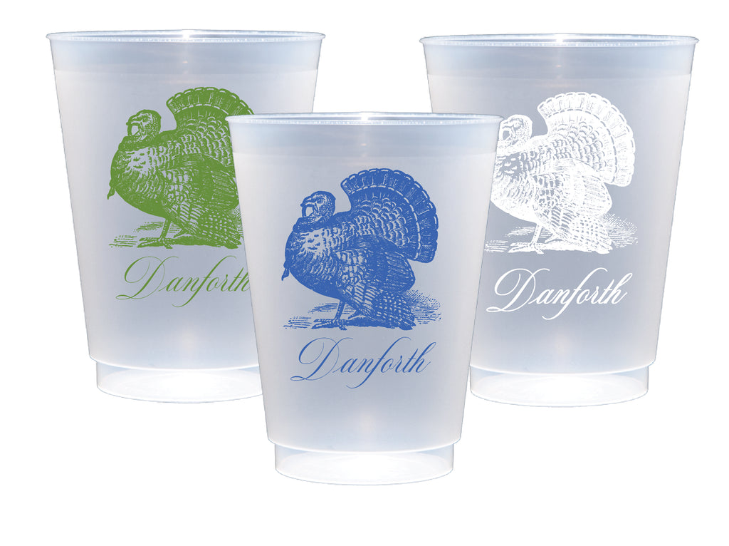 Toile Turkey Frosted Cups, 9oz-24oz