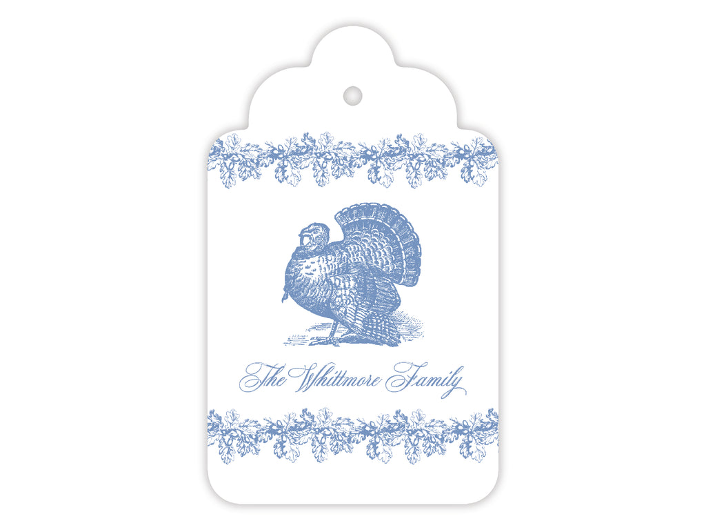 Toile Turkey Gift Tags, Set of 20
