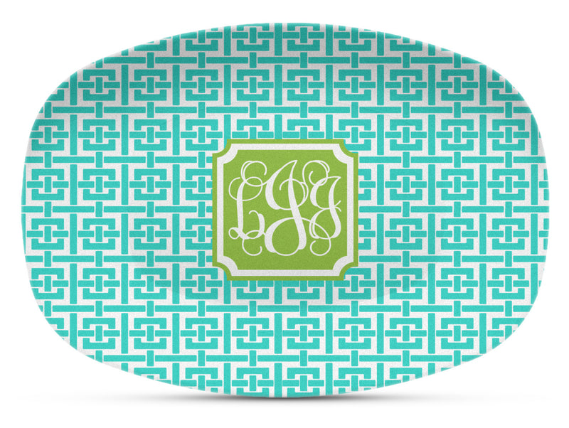 Turquoise & Lime Shatterproof Platter