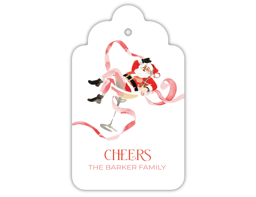 Sippin' Santa Gift Tags, Set of 20