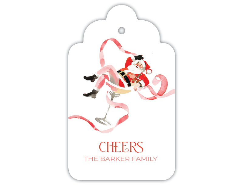 Sippin' Santa Gift Tags, Set of 20