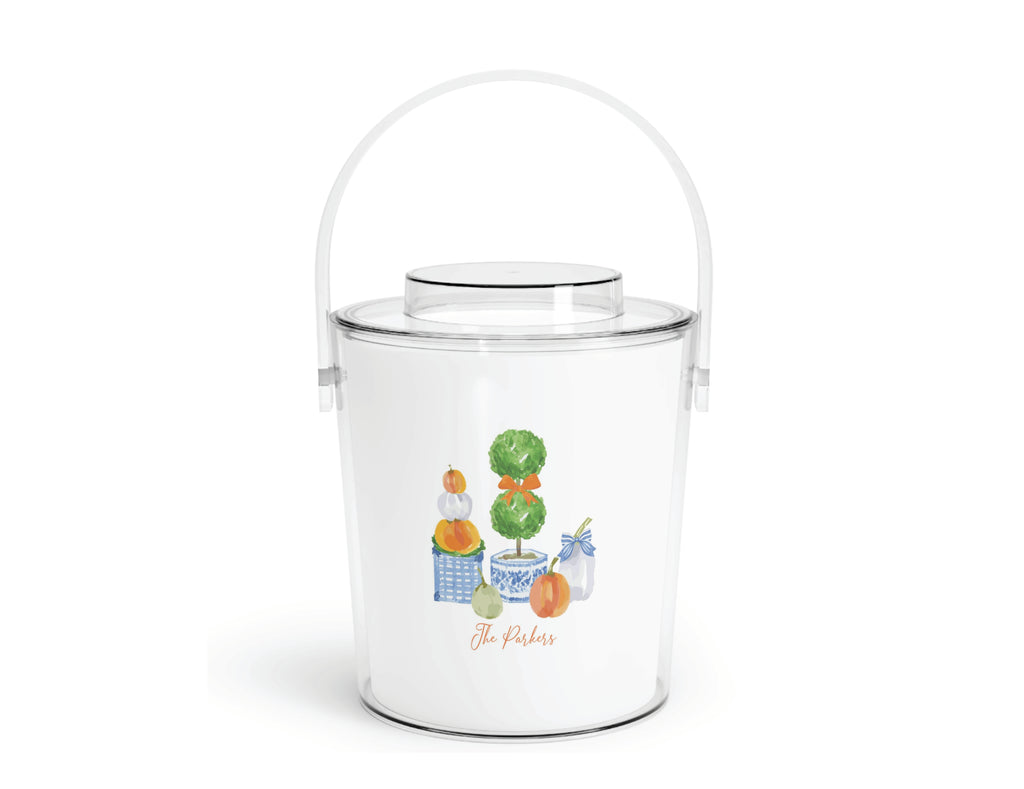 Pumpkin Topiary Acrylic Ice Bucket