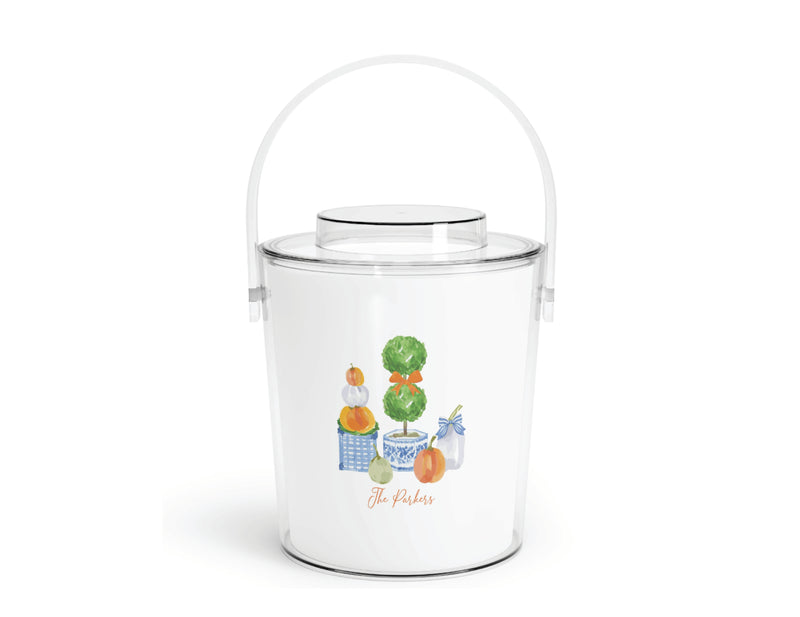 Pumpkin Topiary Acrylic Ice Bucket