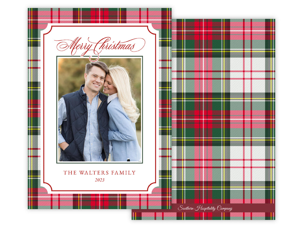 Tartan Victoria Plaid Holiday Card