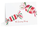 Vintage Peppermint Candy Fold-Over Stationery