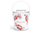 Vintage Peppermint Candy Acrylic Ice Bucket