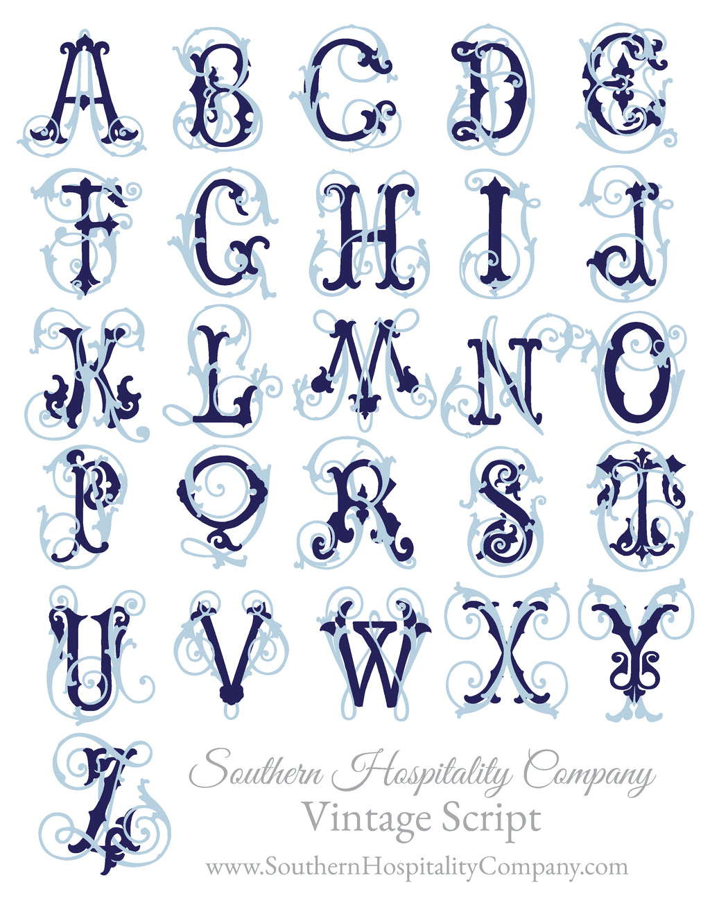 Vintage Script Notepad