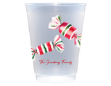 Vintage Peppermint Candy Personalized Frosted Cups