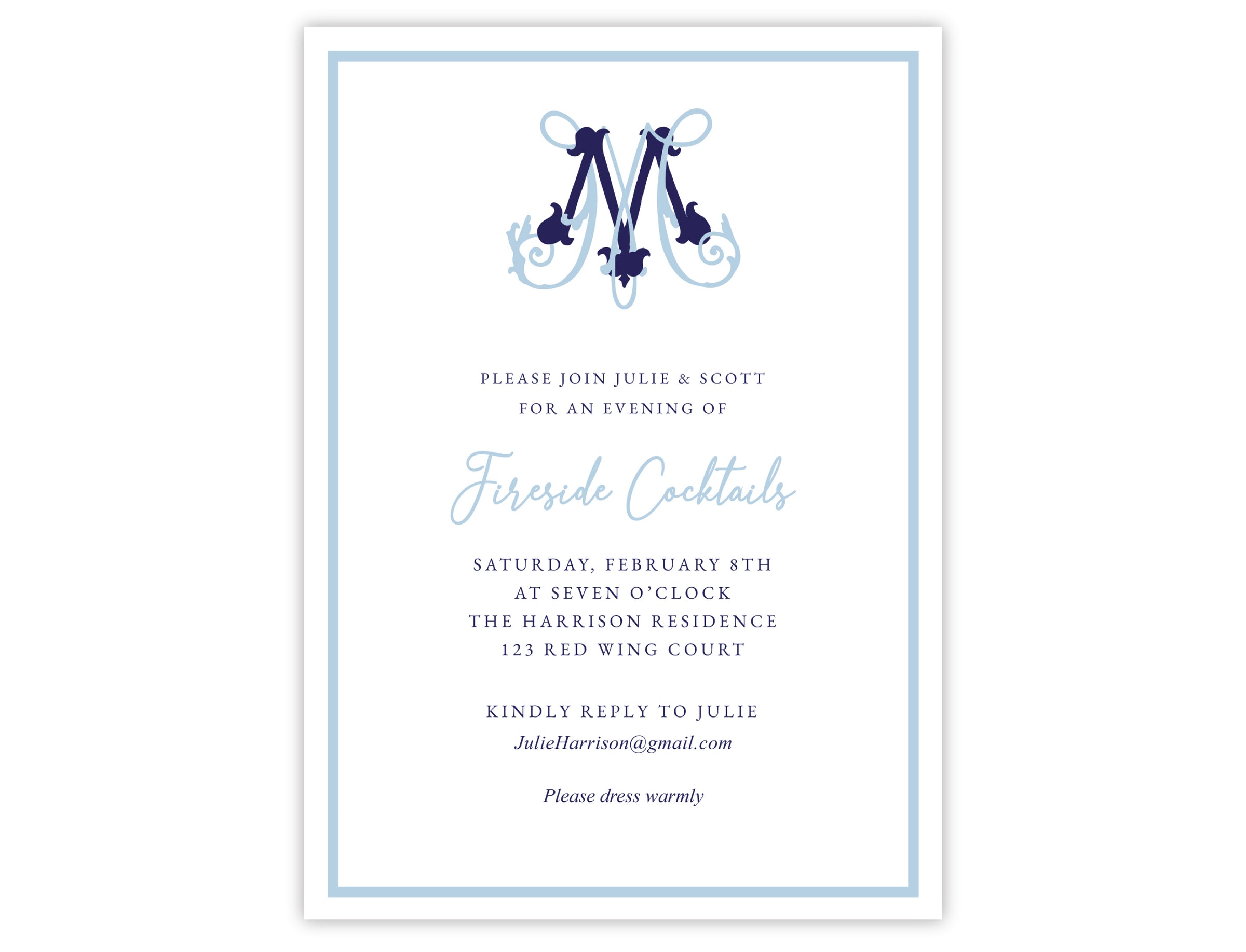 Vintage Script Invitation – Southern Hospitality Co.