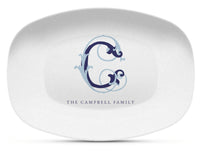 Vintage Script Shatterproof Platter