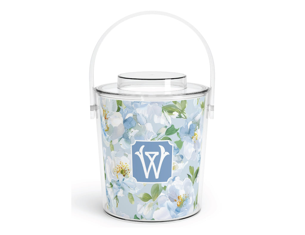 Whispering Blooms Acrylic Ice Bucket
