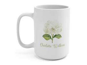 White Hydrangea Coffee Mug