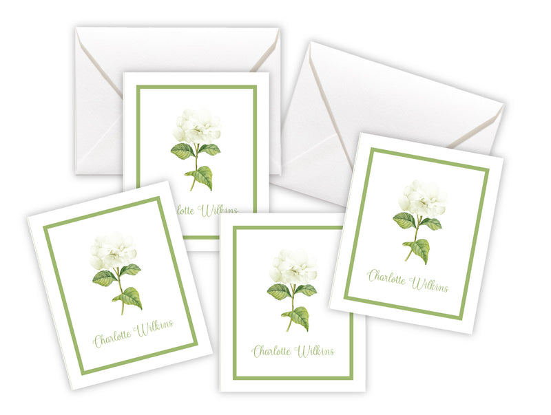 White Hydrangea Enclosure Cards