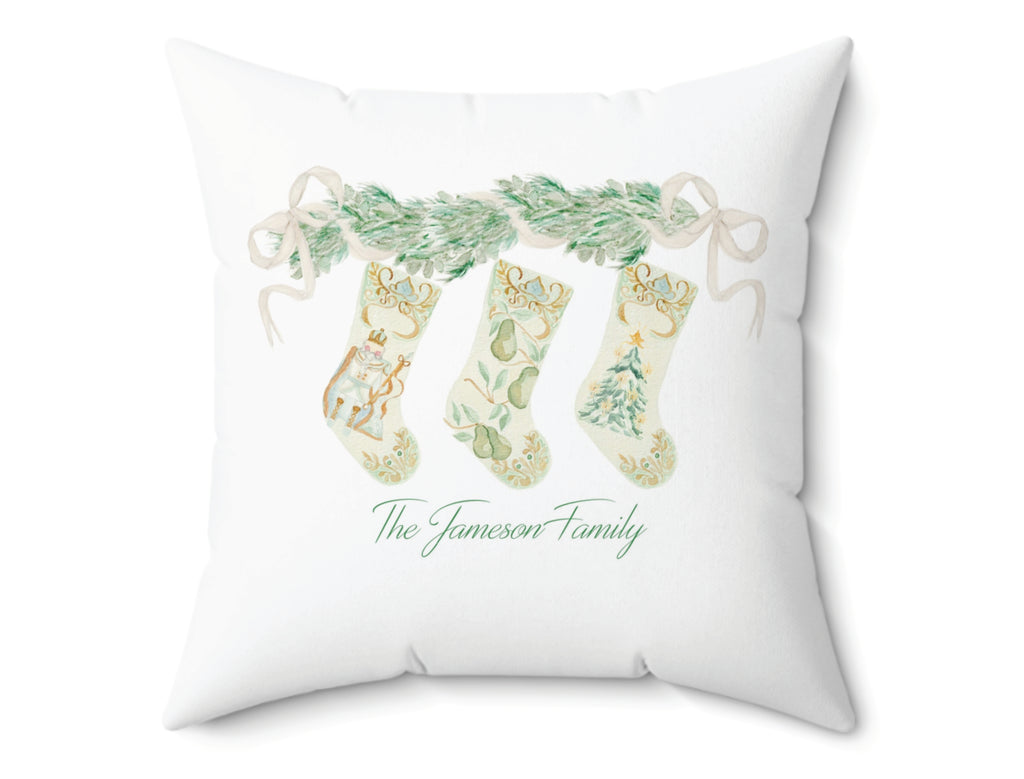Williamsburg Christmas Personalized Pillow