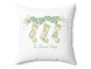 Williamsburg Christmas Personalized Pillow