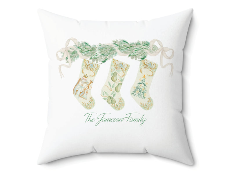 Williamsburg Christmas Personalized Pillow
