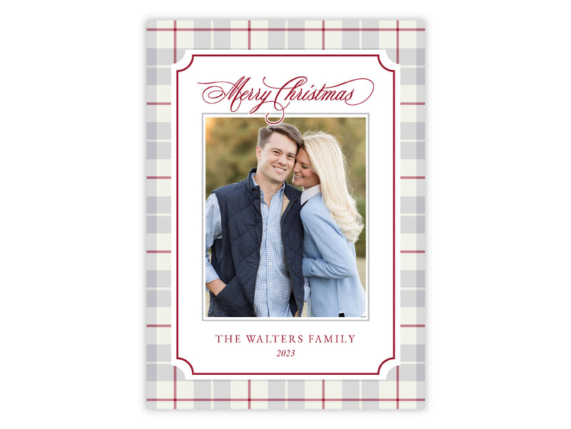 Winter Plaid Holiday Card