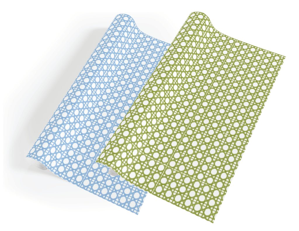 Cane Blue or Green Gift Wrap Roll